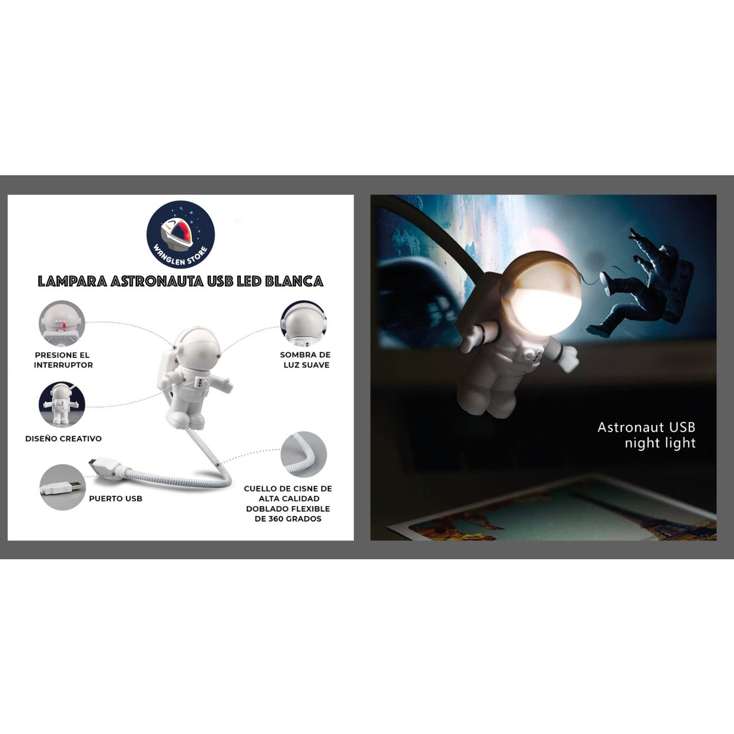 Linterna Astronauta USB